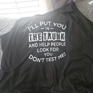 SHEIN Black Tee with White Text